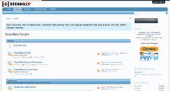 Desktop Screenshot of forums.steamrep.com
